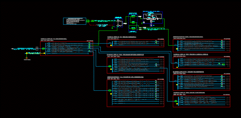 Ups Line Diagram DWG Block for AutoCAD