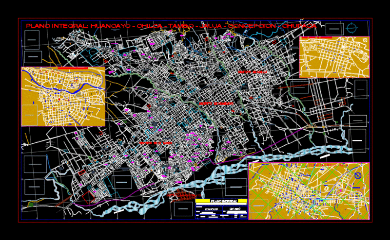 Urban Cadastre Of Huancayo DWG Plan for AutoCAD