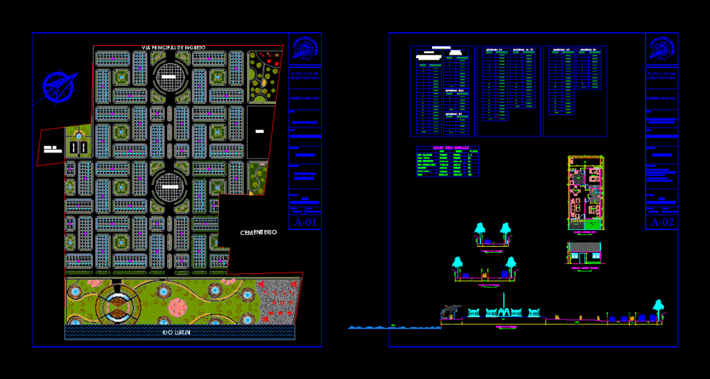 Urban Design With Paths DWG Elevation for AutoCAD