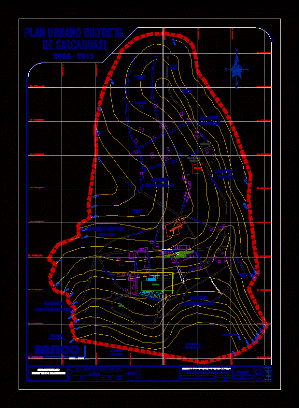 Urban District Map Salcahuasi DWG Block for AutoCAD