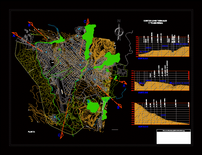 Urban Morphology Map Of Tarapoto – San Martin – Peru DWG Block for AutoCAD