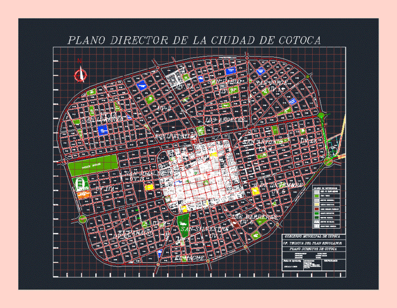 Urban Plane Cotoca DWG Plan for AutoCAD
