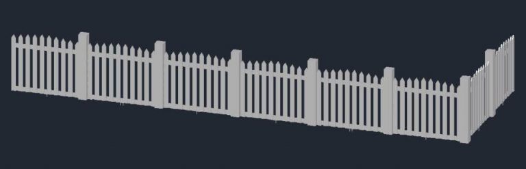 Urban Wood Fence DWG Block for AutoCAD • Designs CAD