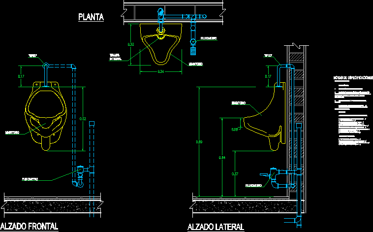 Urinal Detail Dwg Detail For Autocad • Designs Cad 