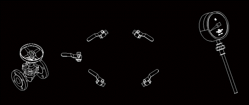 Valves – Isometric 2D DWG Elevation for AutoCAD