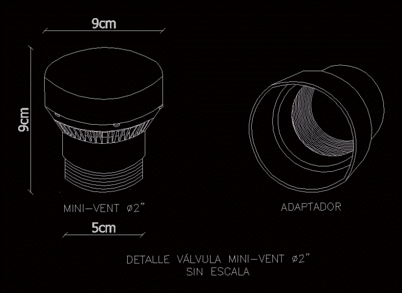 Valvula Minivent DWG Block for AutoCAD