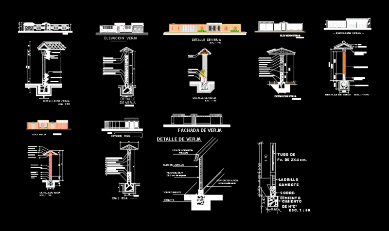 Verja Details DWG Detail for AutoCAD