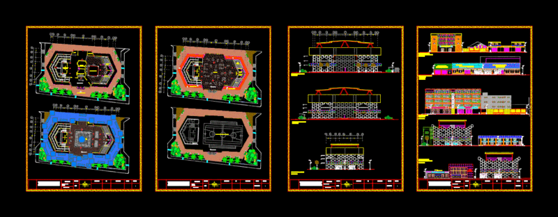 Vertical Gym DWG Elevation for AutoCAD