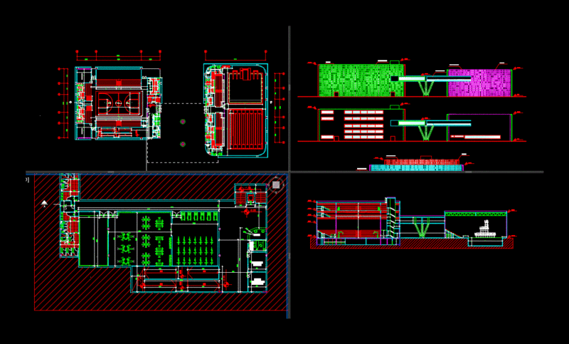 Vertical Gym DWG Section for AutoCAD