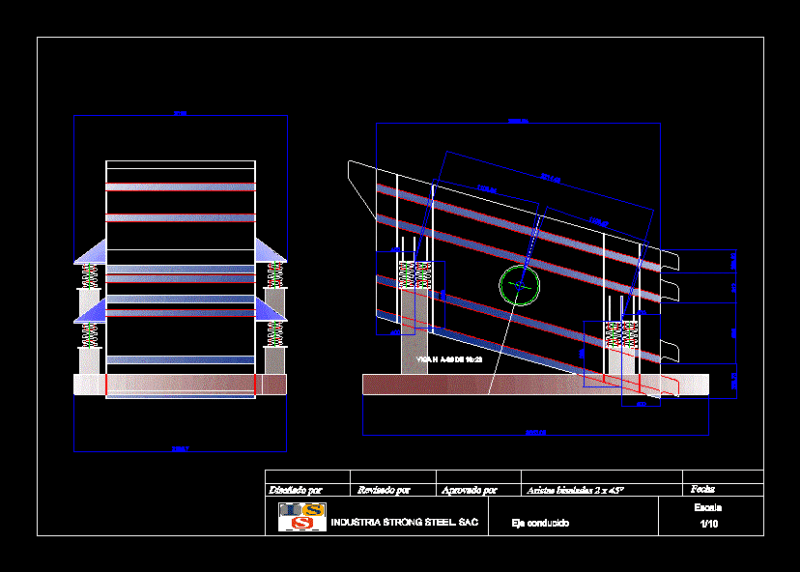 Vibrating Sieve DWG Detail for AutoCAD