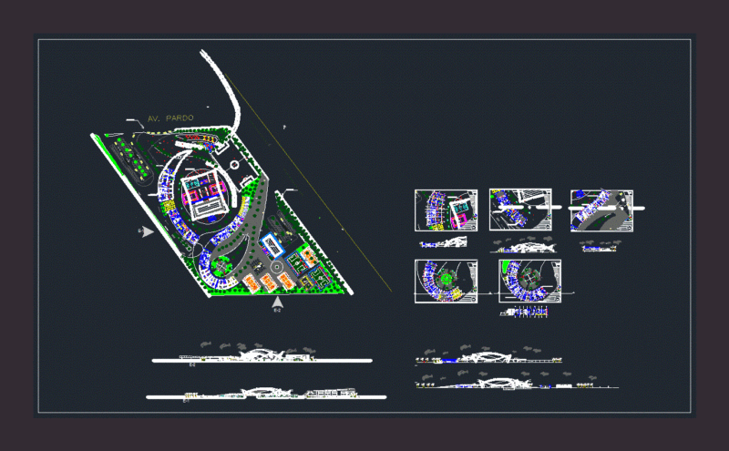 Villa Deportiva DWG Section for AutoCAD