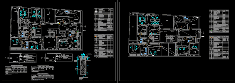 Voice And Data Facilities DWG Block for AutoCAD