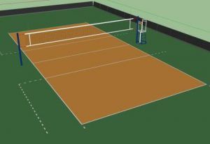 Volleyball Court 3D SKP Model for SketchUp • Designs CAD