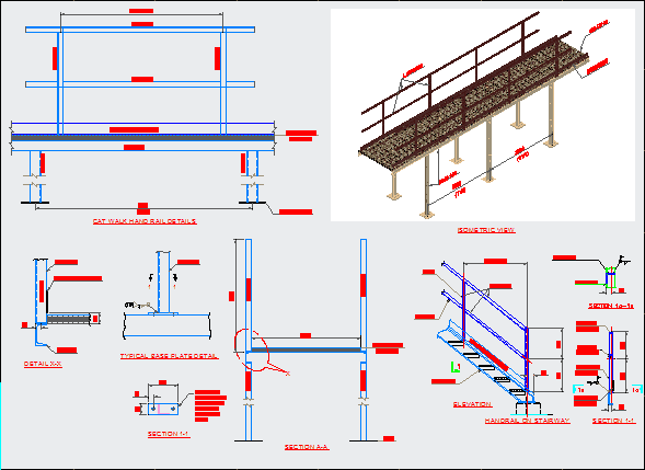 Walkway Platform DWG Block for AutoCAD   Designs CAD