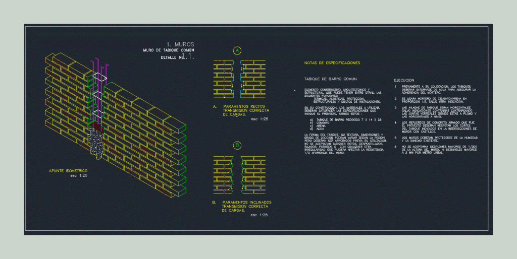 Wall Bricks DWG Detail for AutoCAD