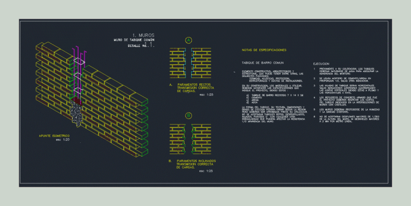 Wall Bricks DWG Detail for AutoCAD