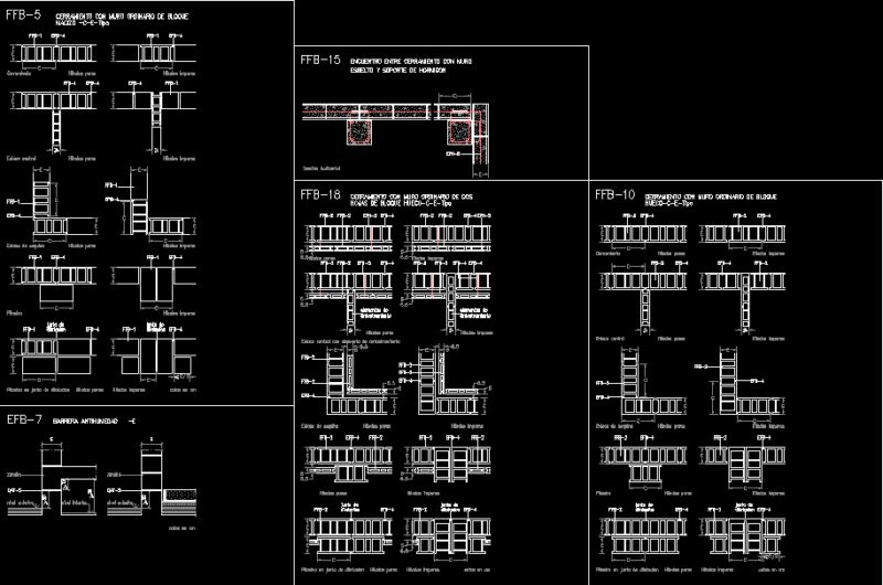 Walls DWG Detail for AutoCAD