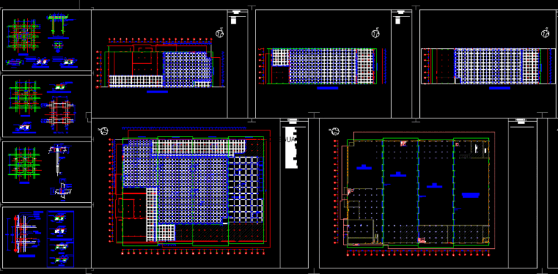 Warehouse Foundation DWG Block for AutoCAD