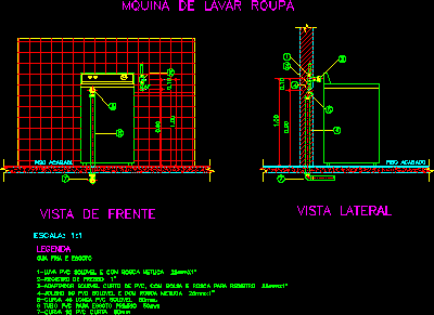 Washer Clothes Machine DWG Block for AutoCAD • Designs CAD