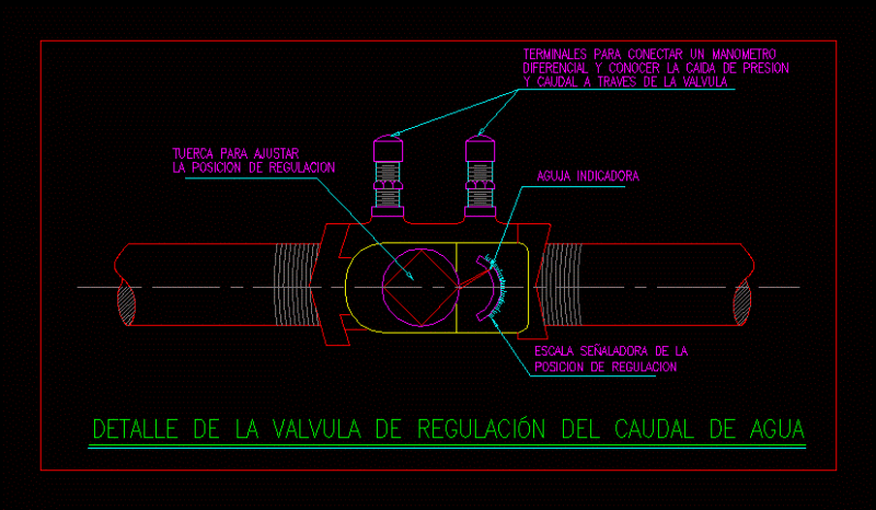Water Control Valve DWG Detail for AutoCAD