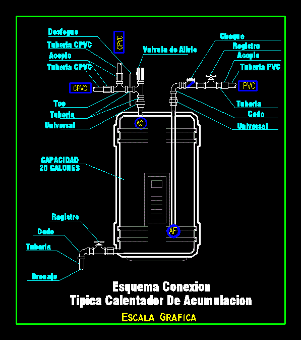 Water Heater DWG Block for AutoCAD â€¢ Designs CAD