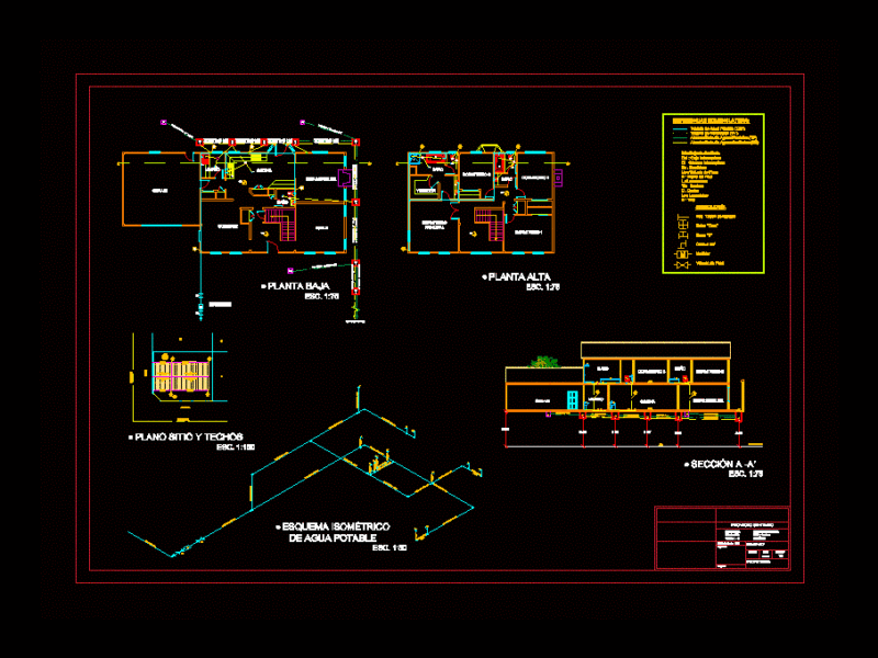 Water In Housing DWG Block for AutoCAD