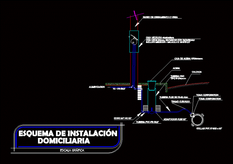 Water Supply: DWG Detail for AutoCAD