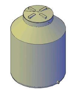 Water Tank 1100 L DWG Block for AutoCAD