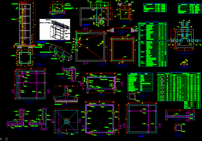 Water Tank 30m3 DWG Section for AutoCAD