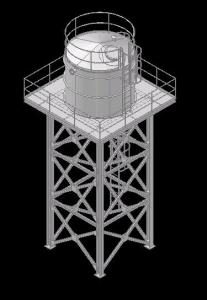 Water Tank 3D DWG Model for AutoCAD