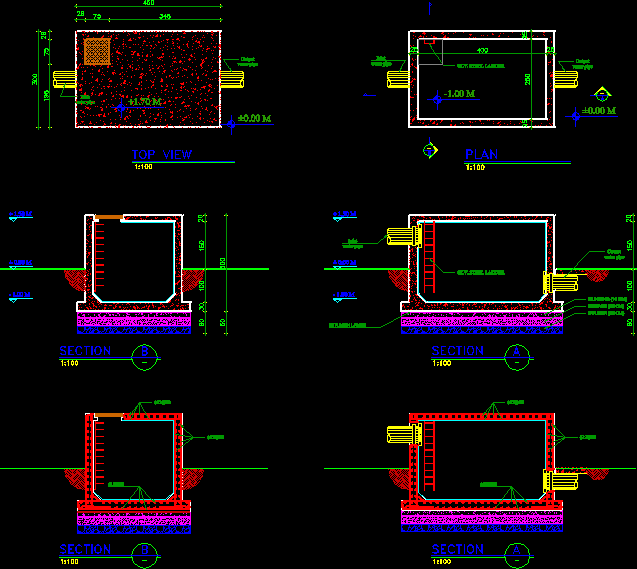 Water Tank In Concrete DWG Detail for AutoCAD â€¢ Designs CAD