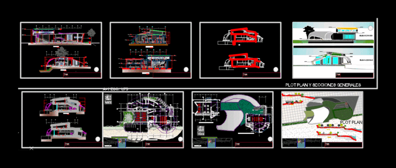 Water Terminal DWG Section for AutoCAD