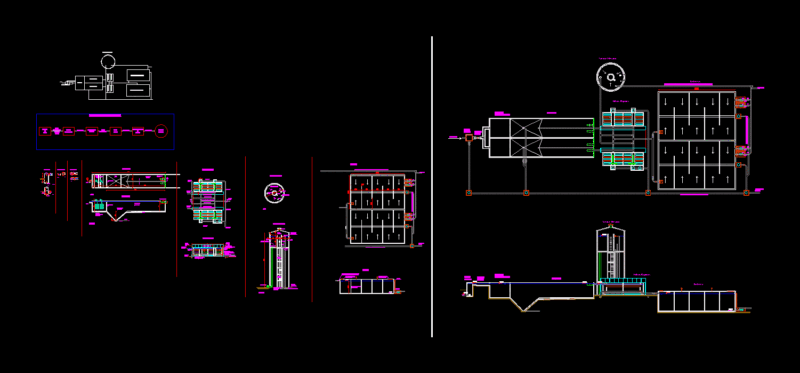 Water Treatment Plant Water DWG Plan for AutoCAD