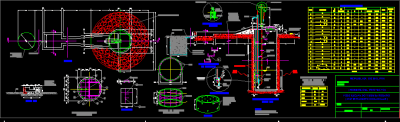 Well And Bomb DWG Detail for AutoCAD