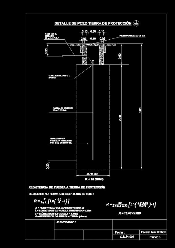 Well Land DWG Block for AutoCAD