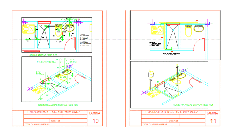 White And Black Water DWG Detail for AutoCAD