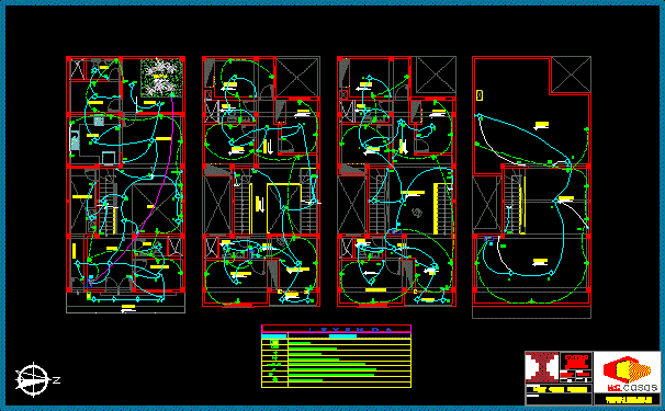 Wiring Plan Schematic, One Family Housing DWG Plan for ... kitchen schematic diagram 