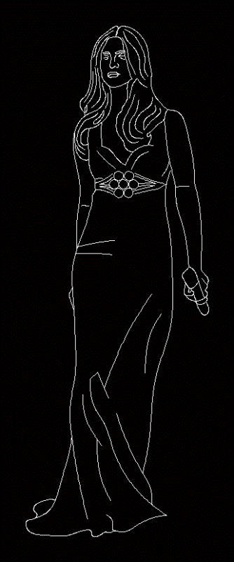 Woman DWG Block for AutoCAD