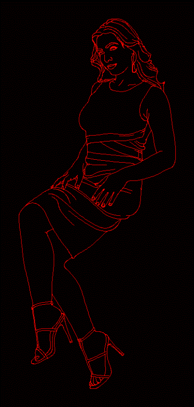 Woman DWG Model for AutoCAD