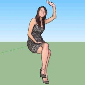 Woman Sitting 3D SKP Detail for SketchUp