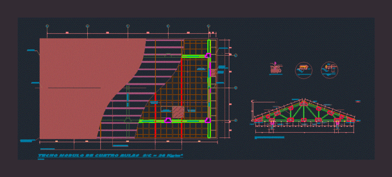 Wood Truss DWG Detail for AutoCAD