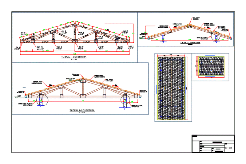 Wood Truss DWG Detail for AutoCAD