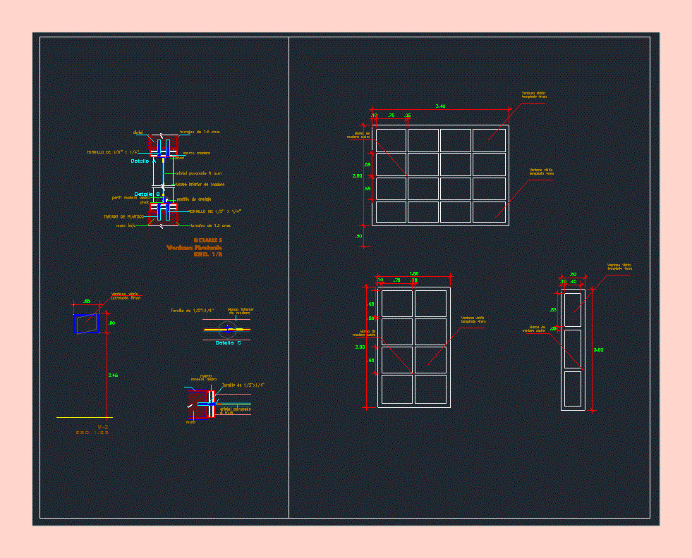 Чертеж окно dwg