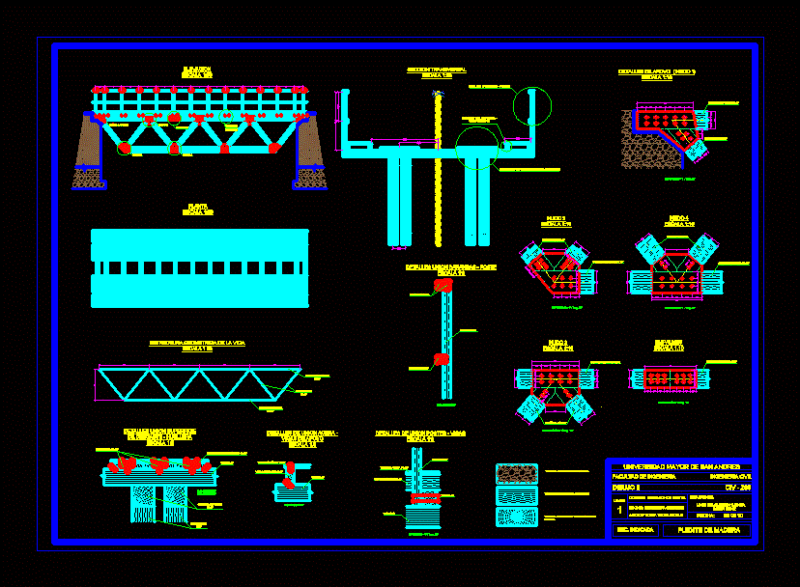 Wooden Bridge DWG Block for AutoCAD