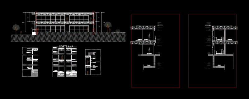 Wooden Construction Sections DWG Section for AutoCAD