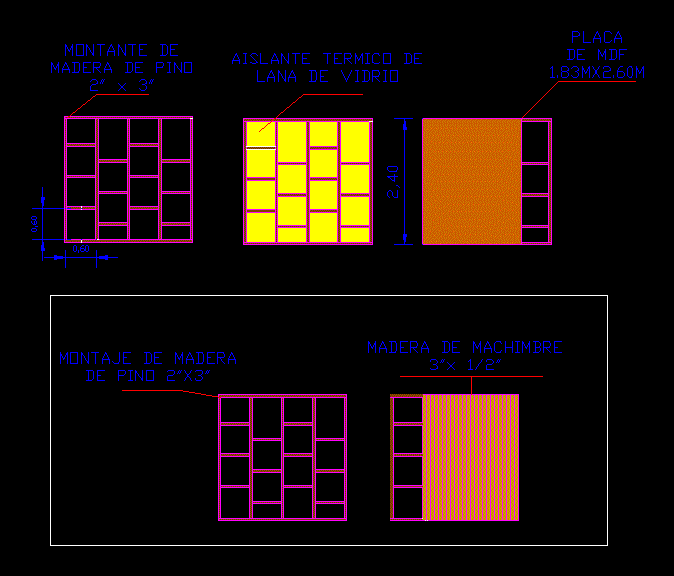 Wooden Partition DWG Block for AutoCAD – Designs CAD