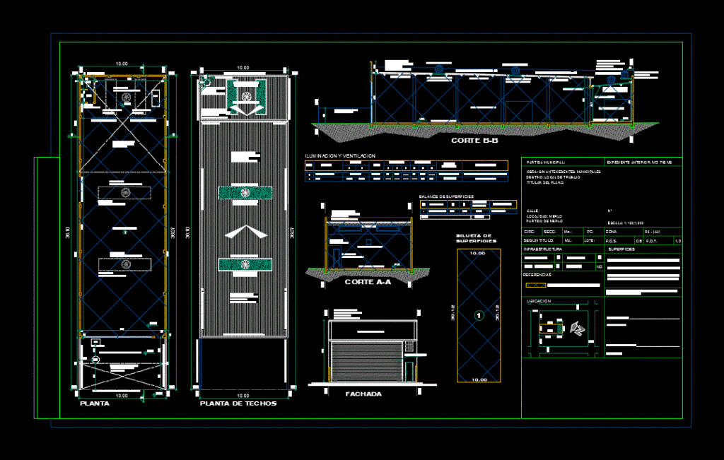 Working Locally Plano DWG Block for AutoCAD