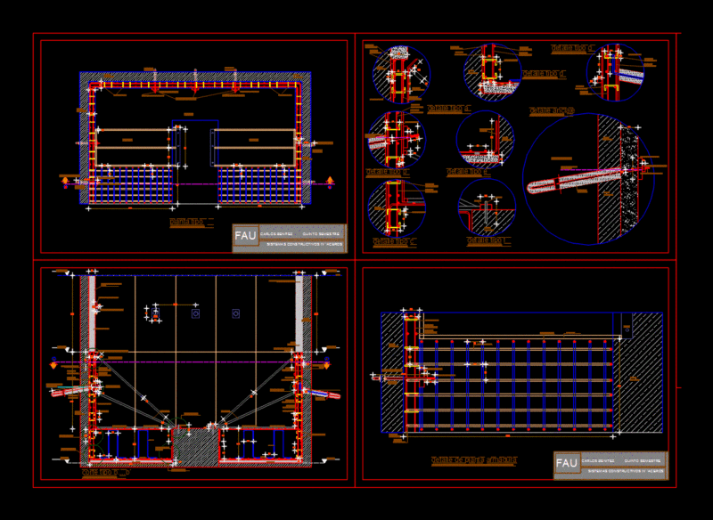 Zapata Foundation Wall DWG Detail for AutoCAD
