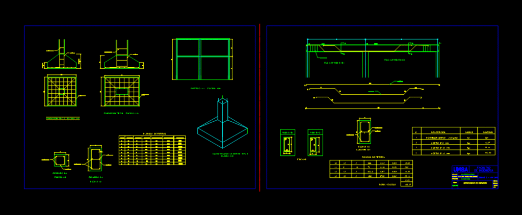 Zapatas DWG Block for AutoCAD