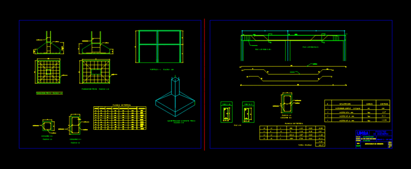 Zapatas DWG Block for AutoCAD